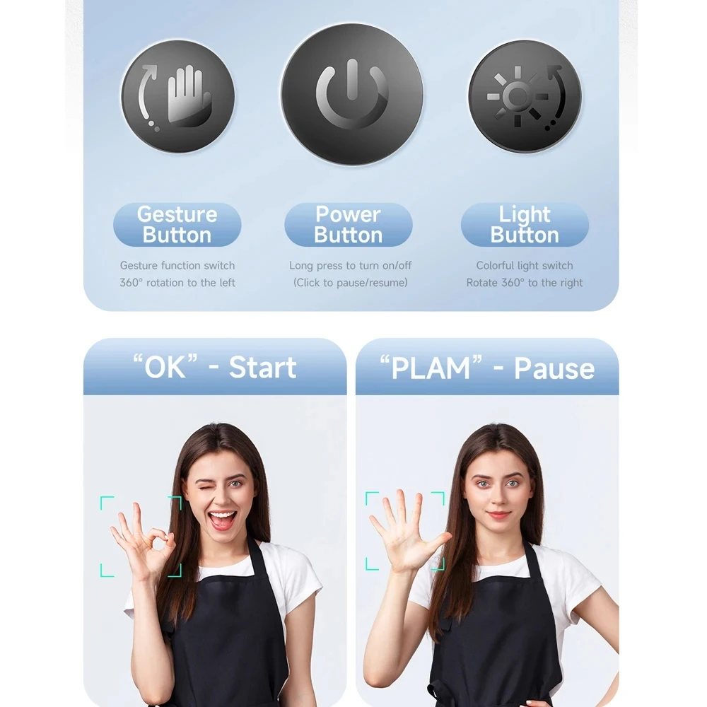 AI Smart Gimbal 360° Auto Face Tracking All-in-one Rotation Camera Stabilizer Phone Holder - Image 5