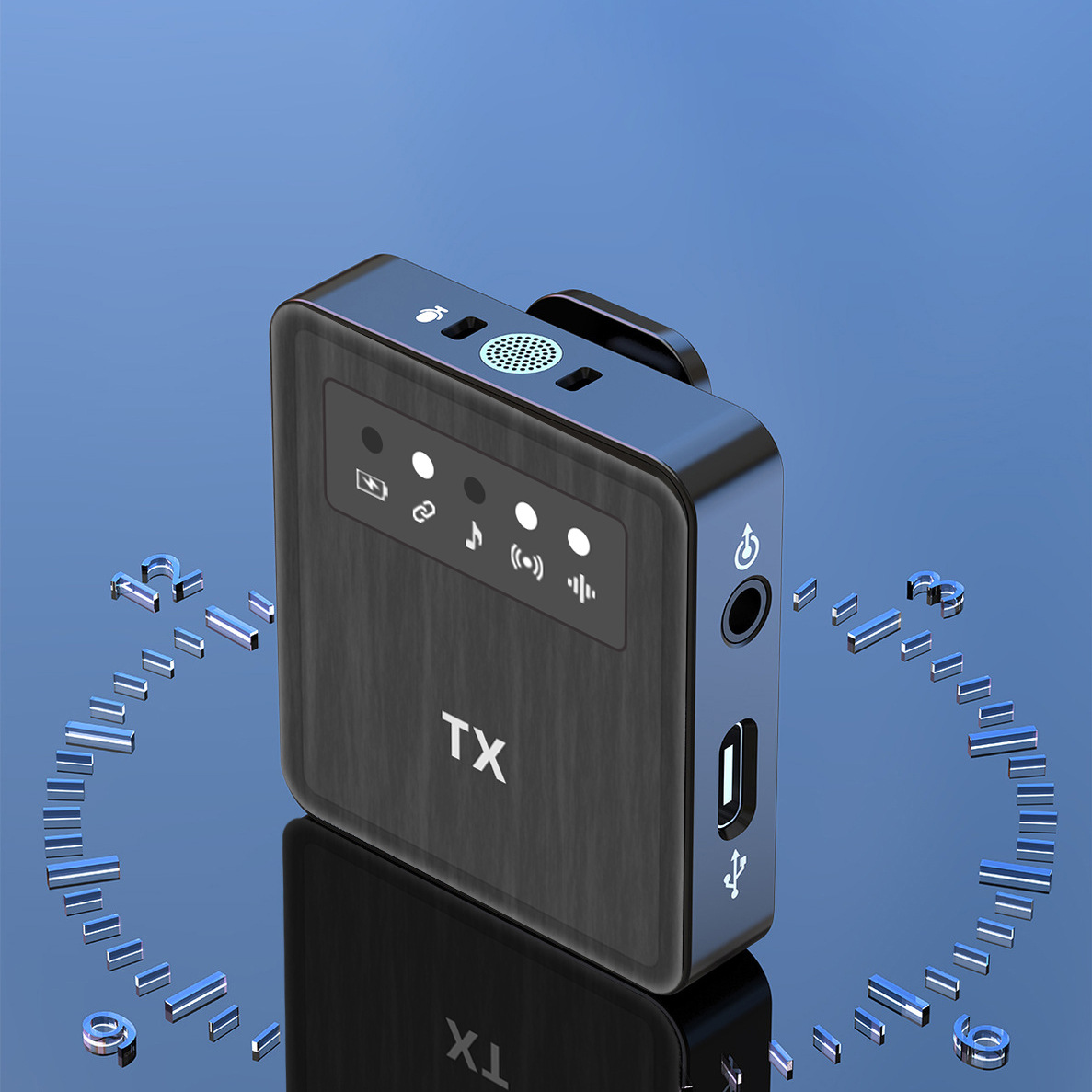 Square Outdoor Recording Wireless Lavalier Microphone - Image 4