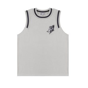 Embroidery Mesh Knit Basketball Sports Sleeveless Tank