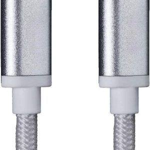 Silver USB-C to USB-C Cable