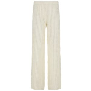 Hollow Solid Color Loose Casual Pants