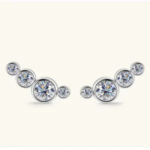 Moissanite Multi-Stud Earrings