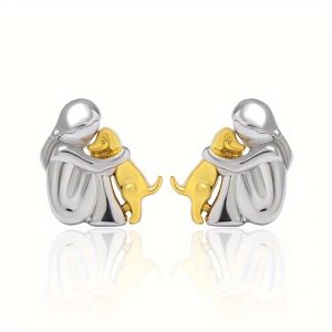 Girl and Dog Companionship Earrings