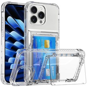 Transparent Mobile Phone Case with Flip Card Slot For iPhone