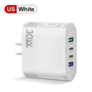 4-Port USB 30W Mobile Phone Charger Power Adapter