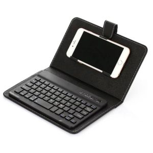 Leather Folding Mobile Phone Case with Wireless Portable Keyboard